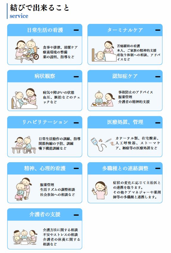 結びでできる一覧リスト